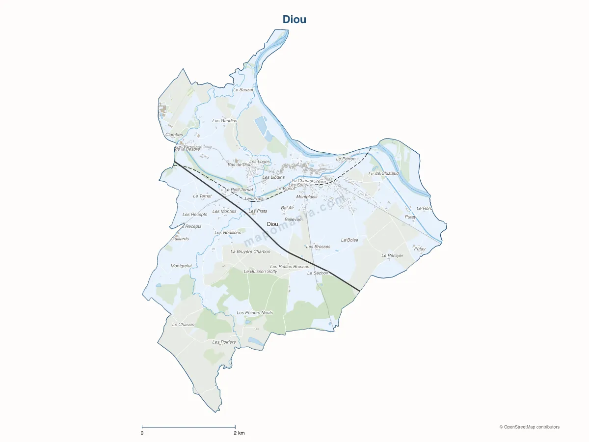 Carte de Diou à personnaliser