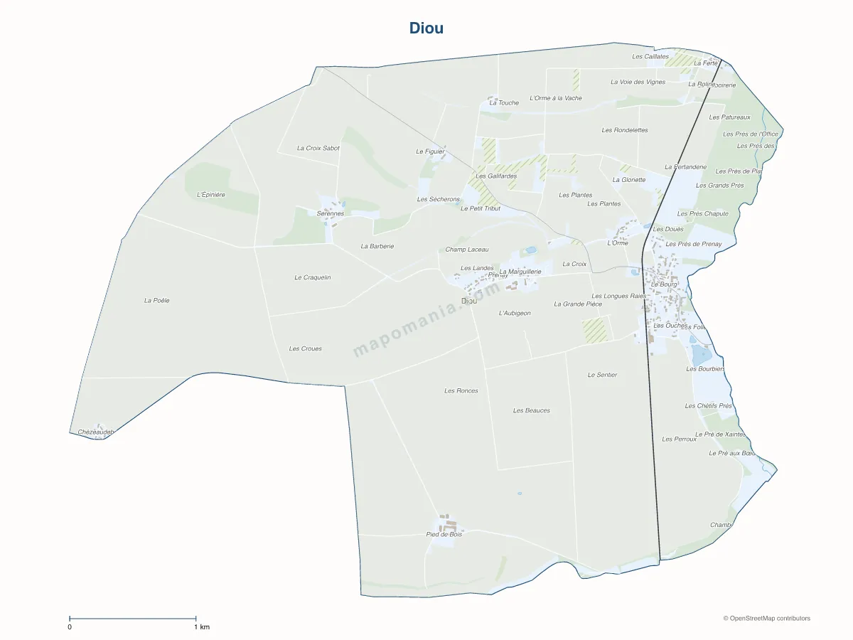 Carte de Diou à personnaliser