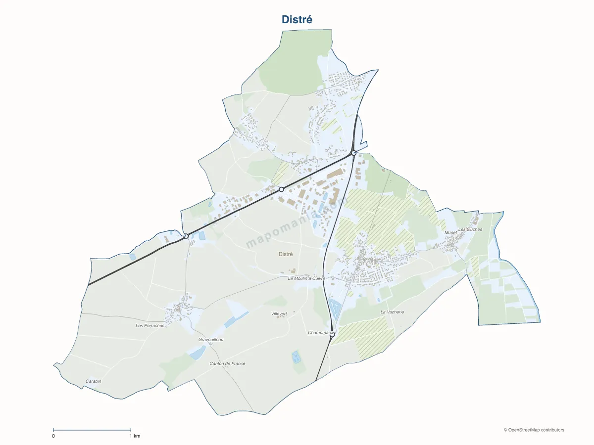 Carte de Distré à personnaliser