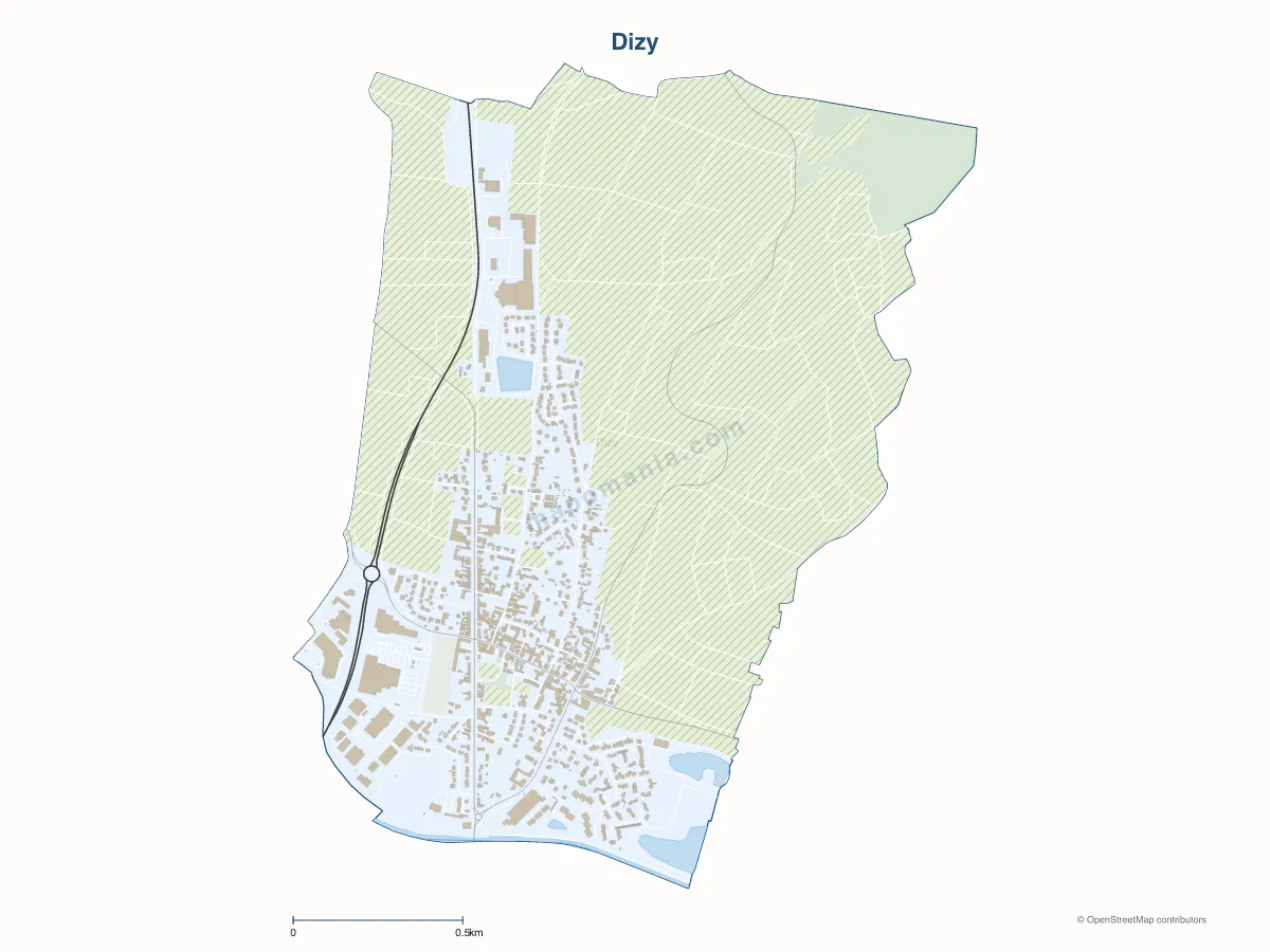 Carte de Dizy à personnaliser