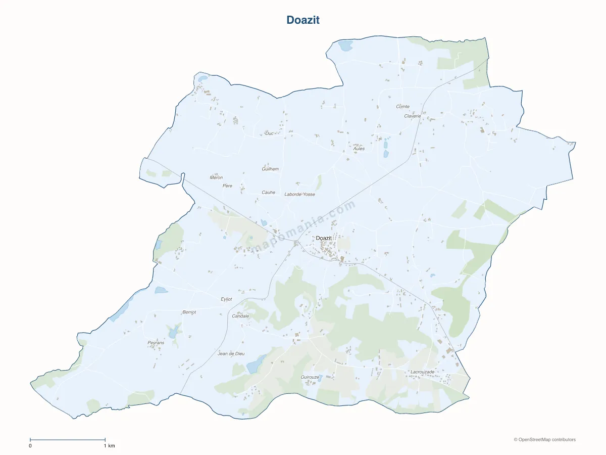 Carte de Doazit à personnaliser