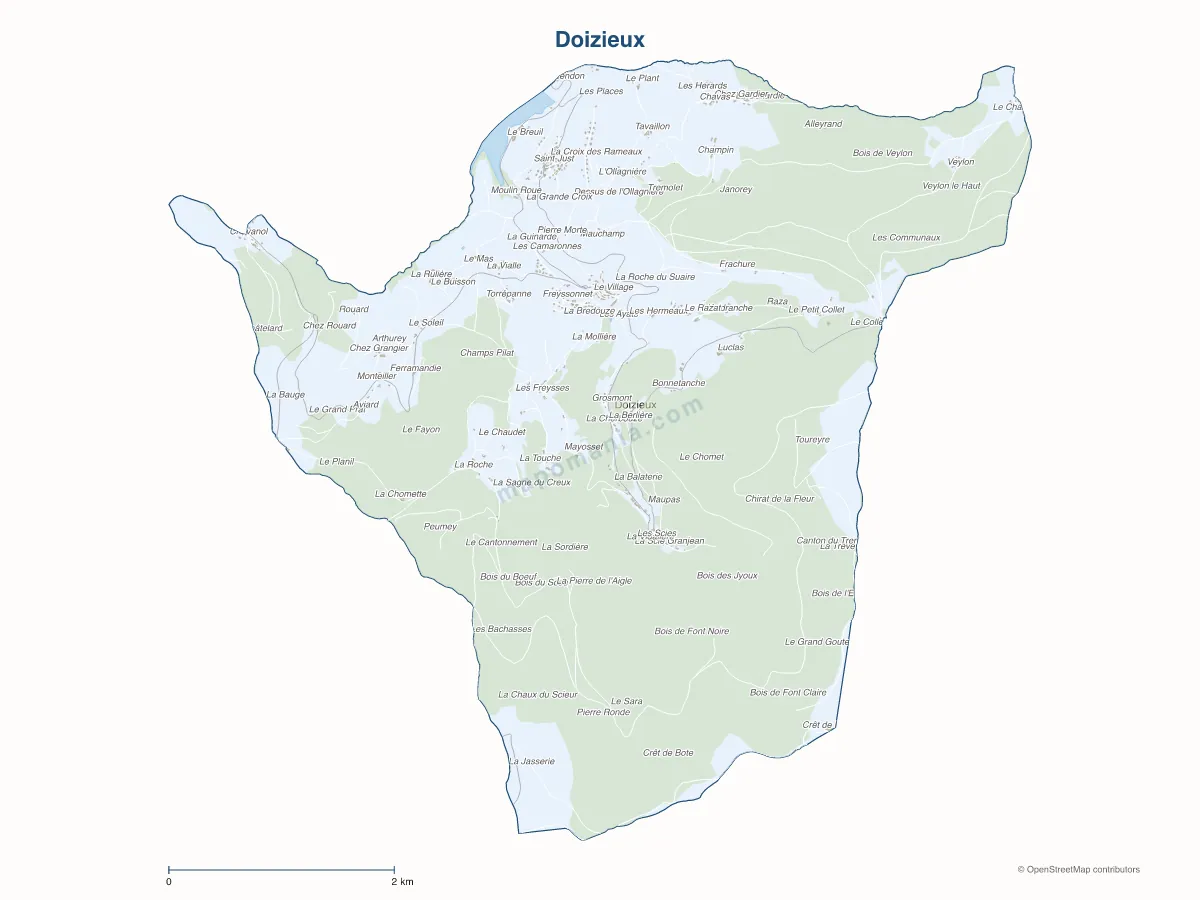 Carte de Doizieux à personnaliser