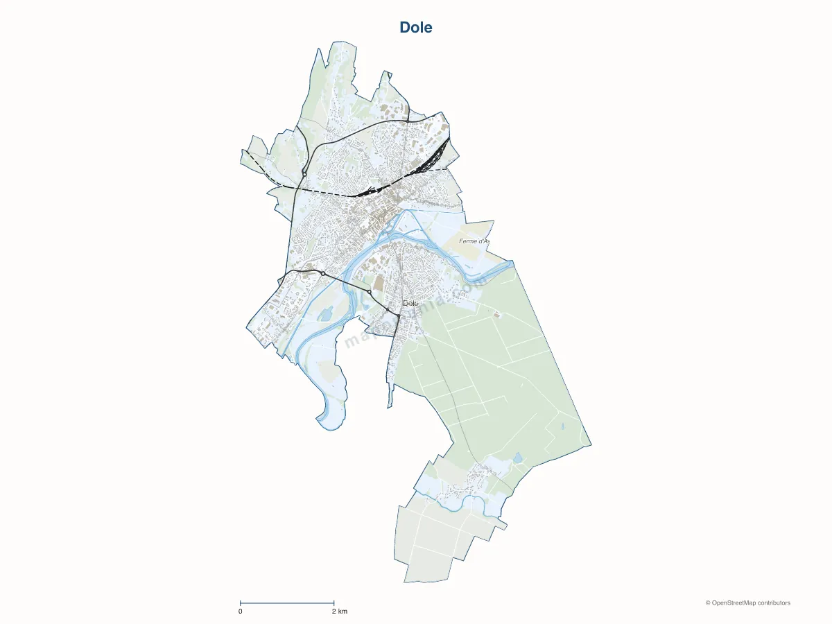 Carte de Dole à personnaliser