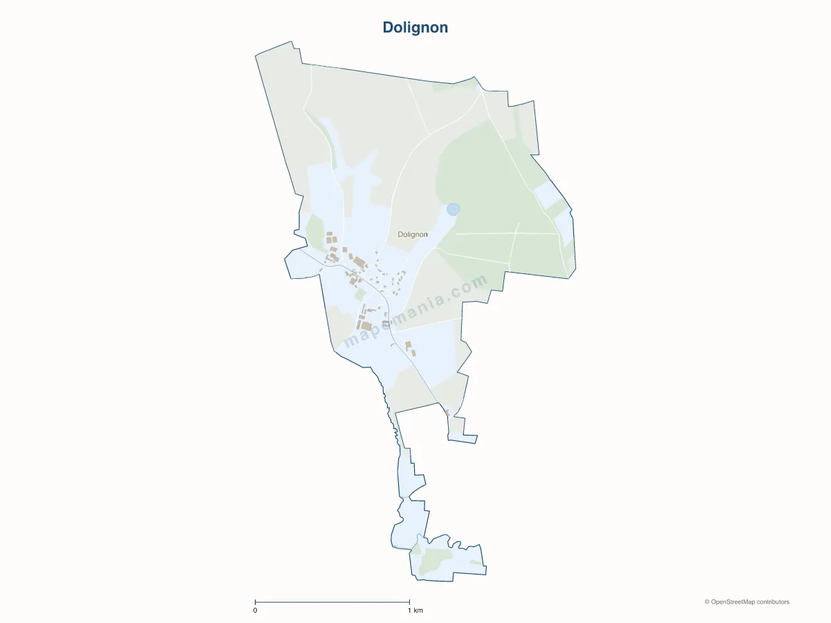 Carte de Dolignon à personnaliser