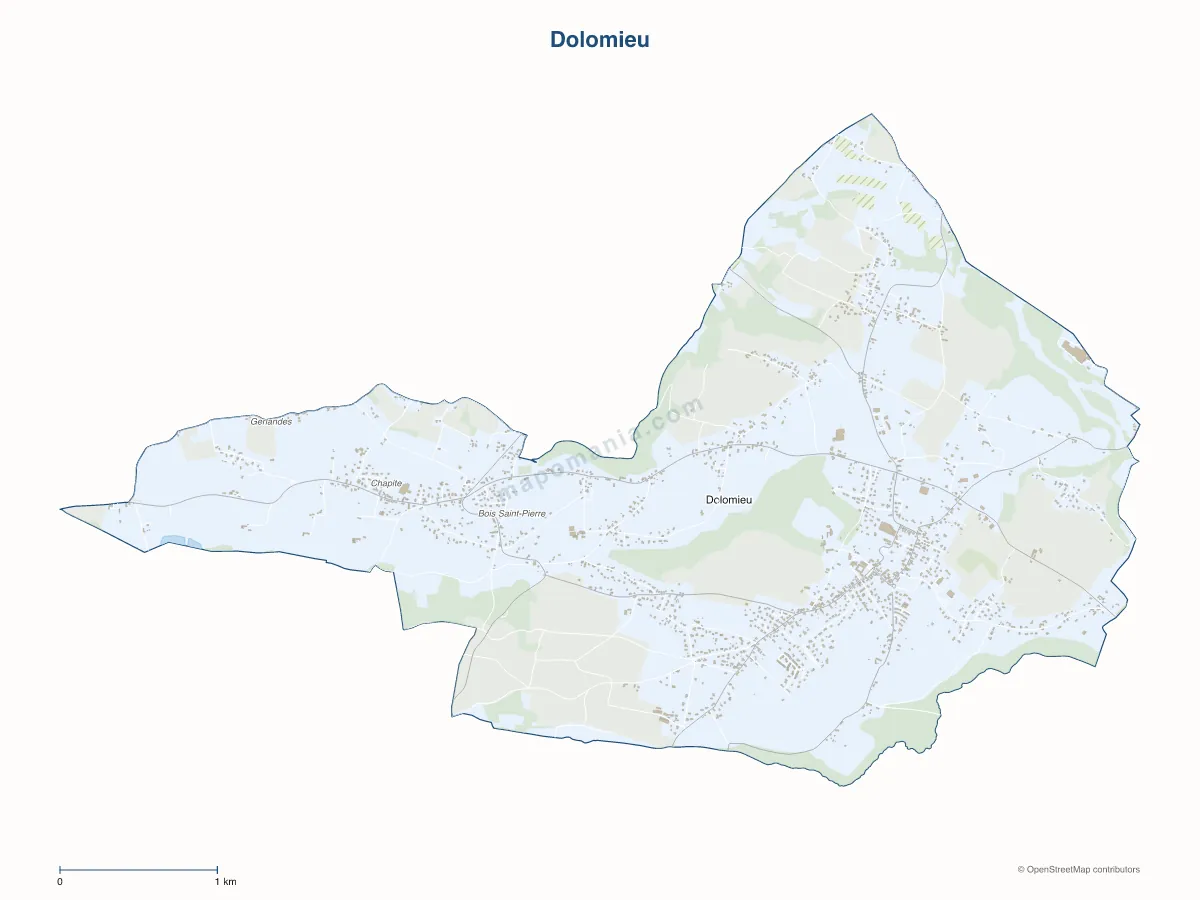 Carte de Dolomieu à personnaliser