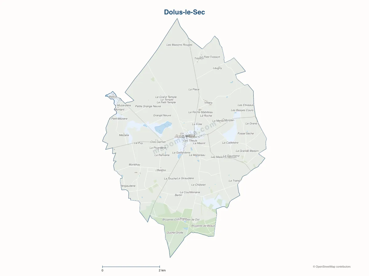 Carte de Dolus-le-Sec à personnaliser
