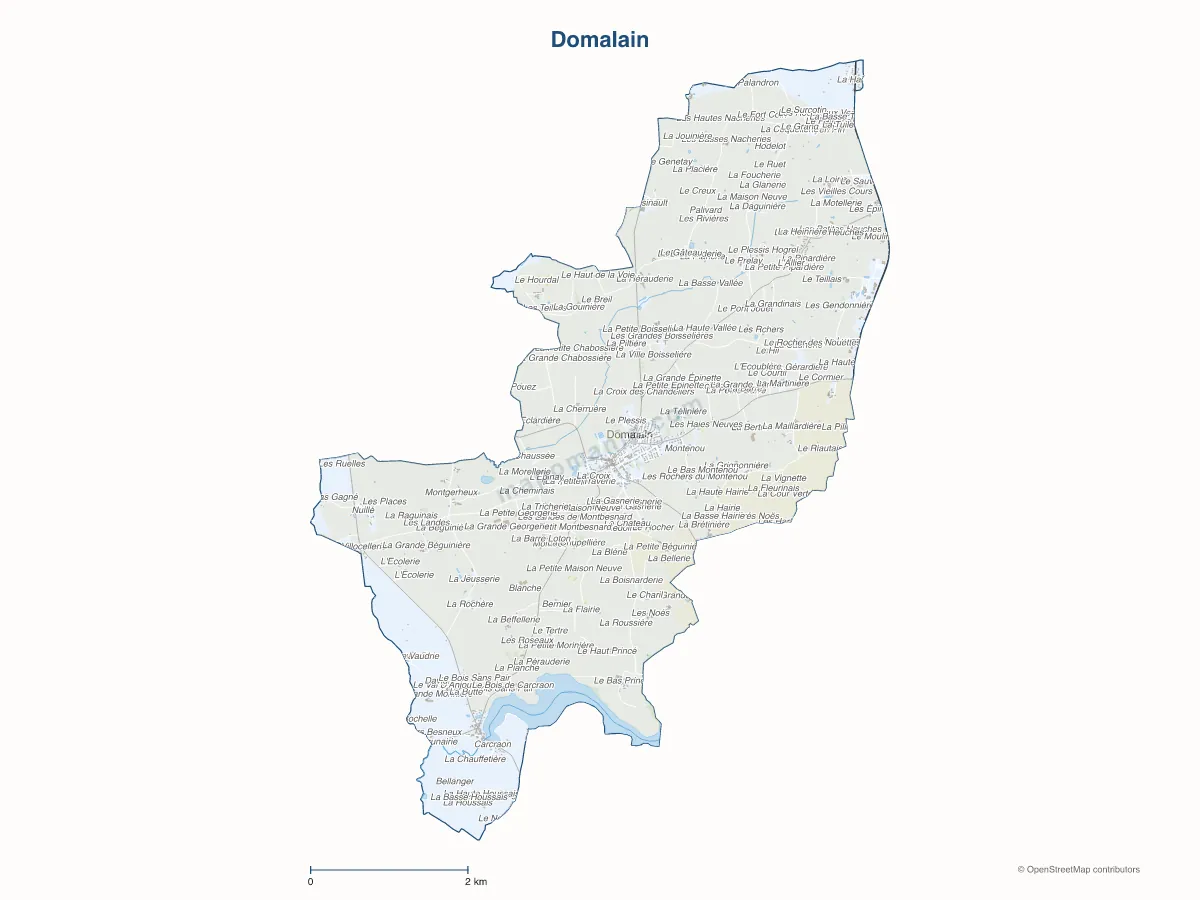 Carte de Domalain à personnaliser