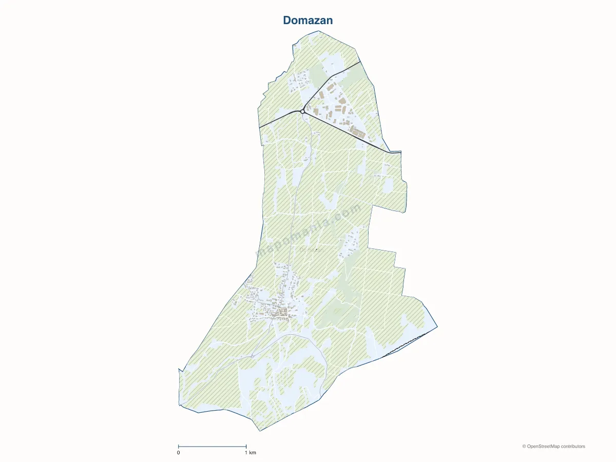 Carte de Domazan à personnaliser