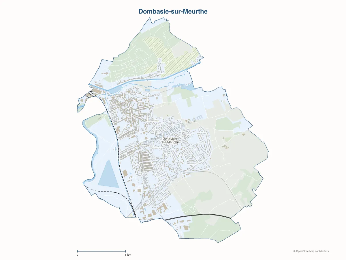 Carte de Dombasle-sur-Meurthe à personnaliser