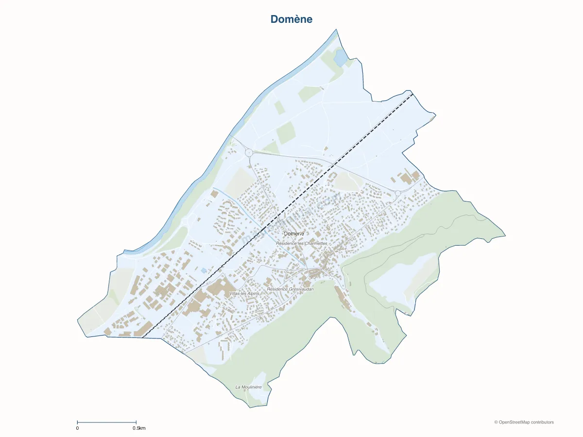 Carte de Domène à personnaliser