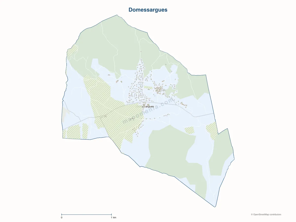 Carte de Domessargues à personnaliser