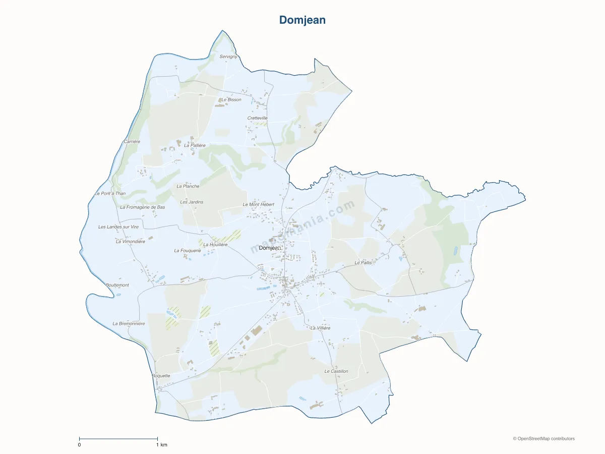 Carte de Domjean à personnaliser
