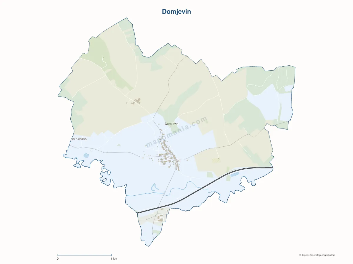 Carte de Domjevin à personnaliser