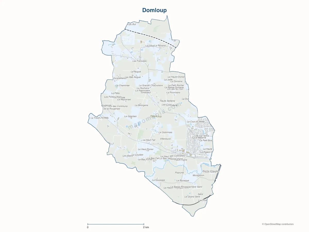 Carte de Domloup à personnaliser