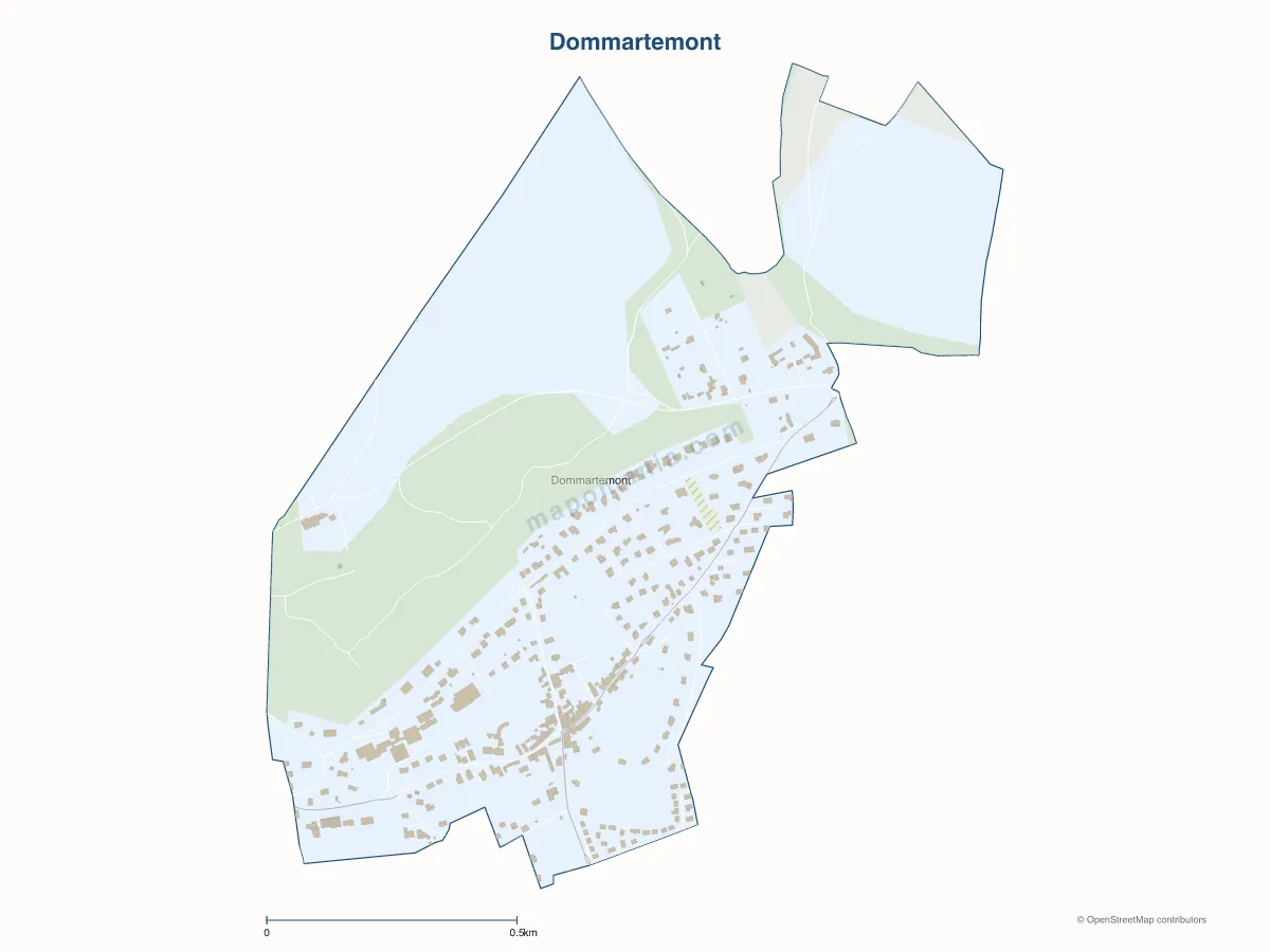 Carte de Dommartemont à personnaliser