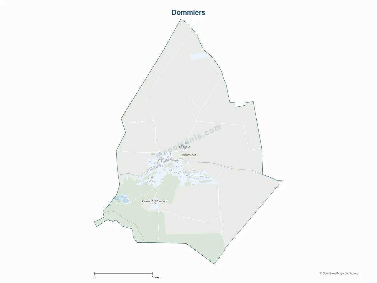 Carte de Dommiers à personnaliser
