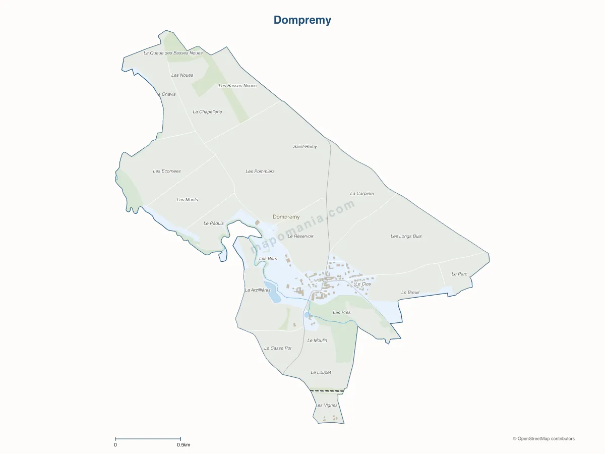 Carte de Dompremy à personnaliser