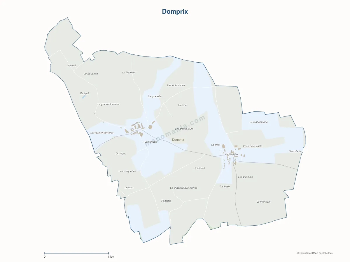Carte de Domprix à personnaliser