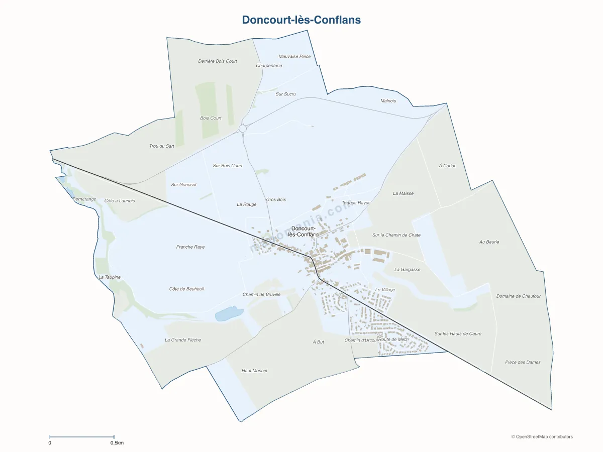 Carte de Doncourt-lès-Conflans à personnaliser