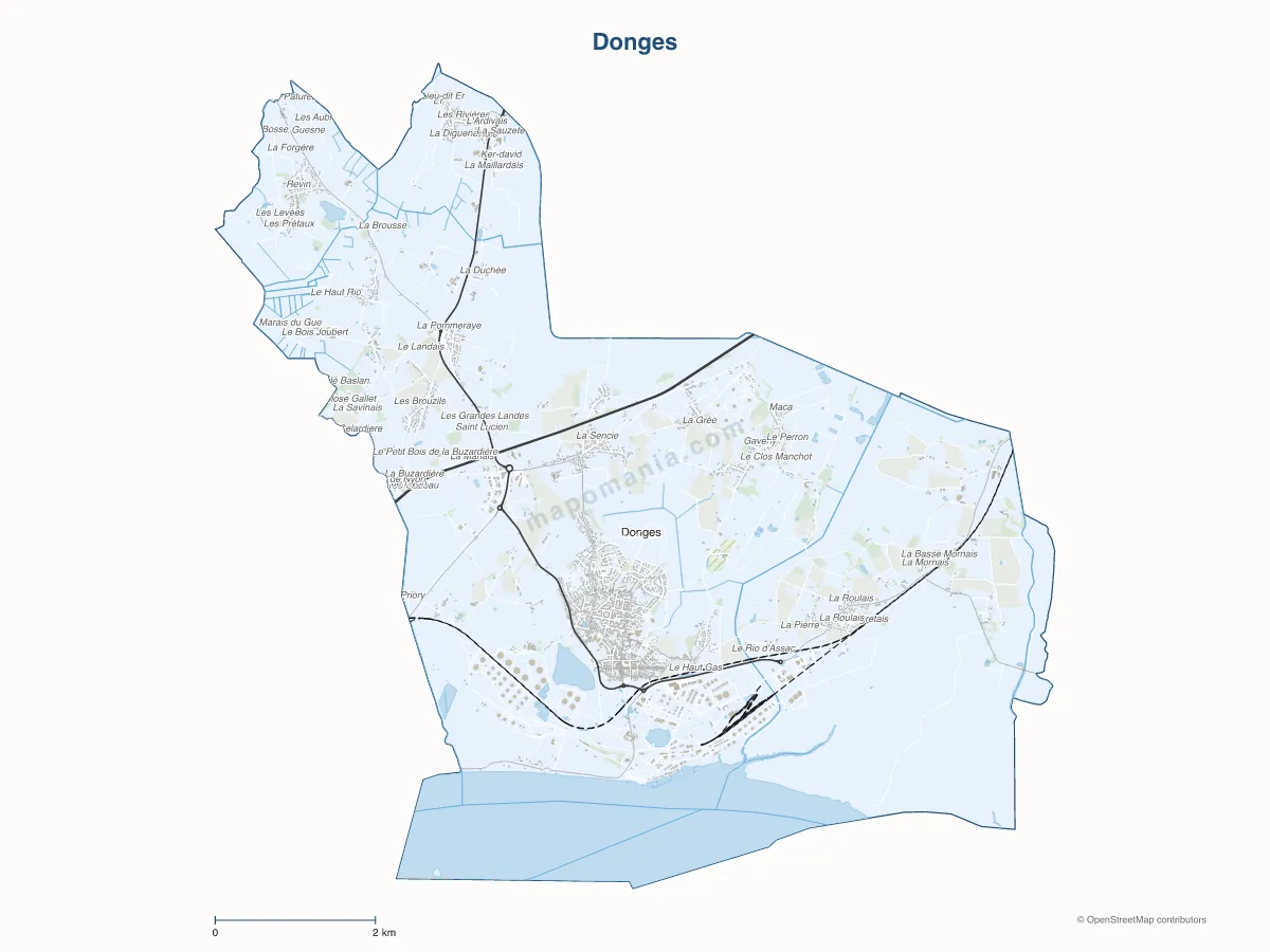 Carte de Donges à personnaliser