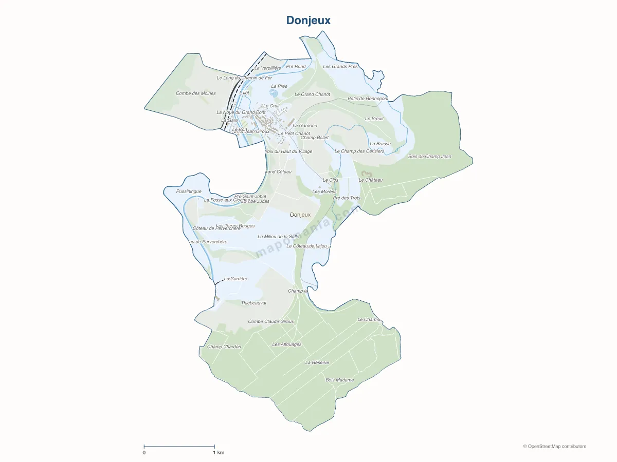 Carte de Donjeux à personnaliser
