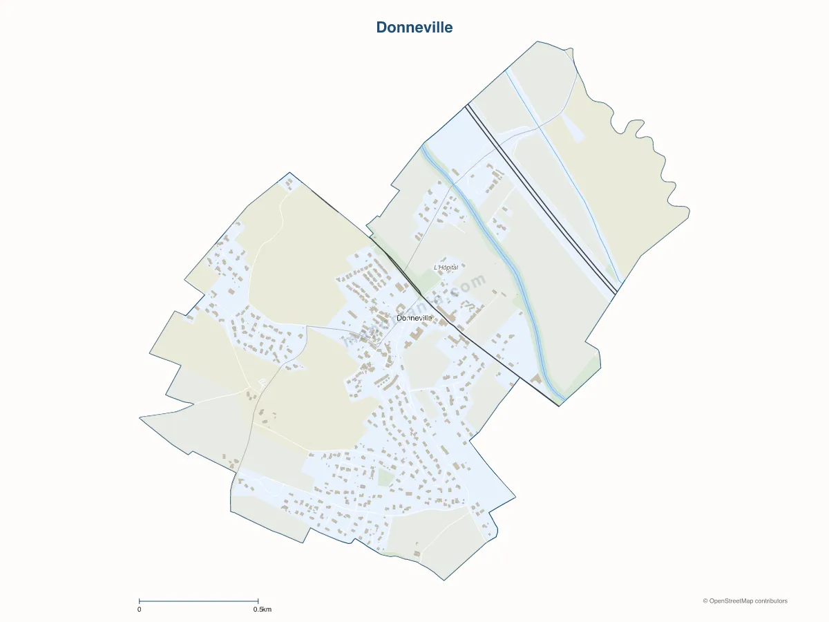 Carte de Donneville à personnaliser