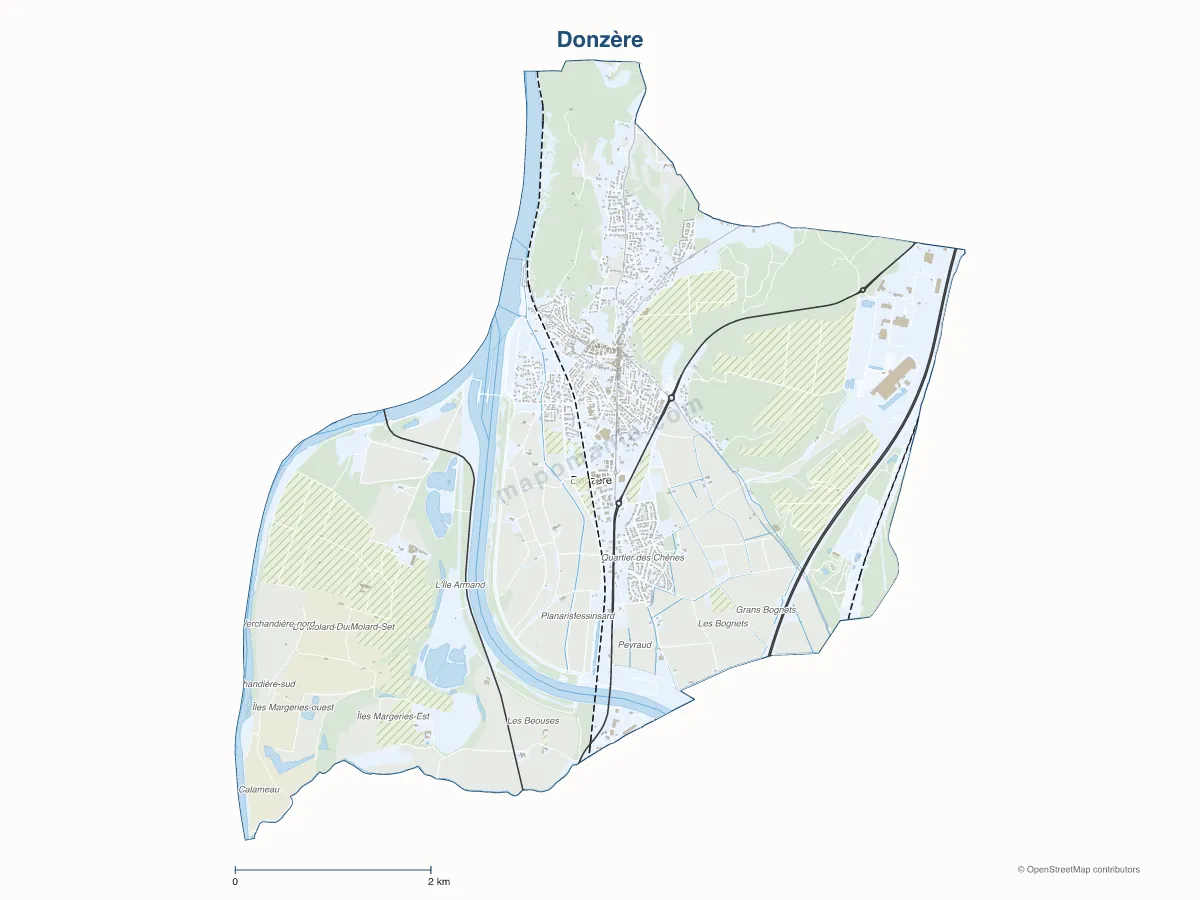 Carte de Donzère à personnaliser