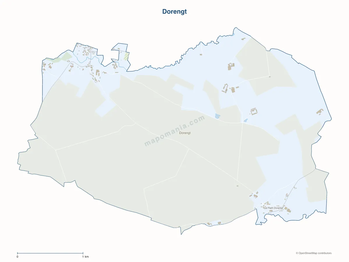Carte de Dorengt à personnaliser