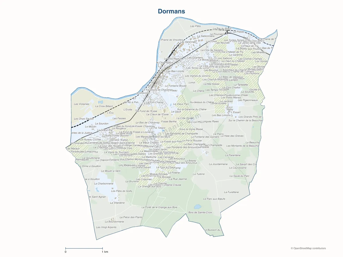 Carte de Dormans à personnaliser
