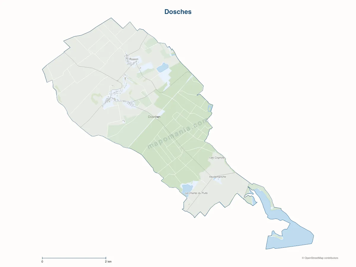 Carte de Dosches à personnaliser