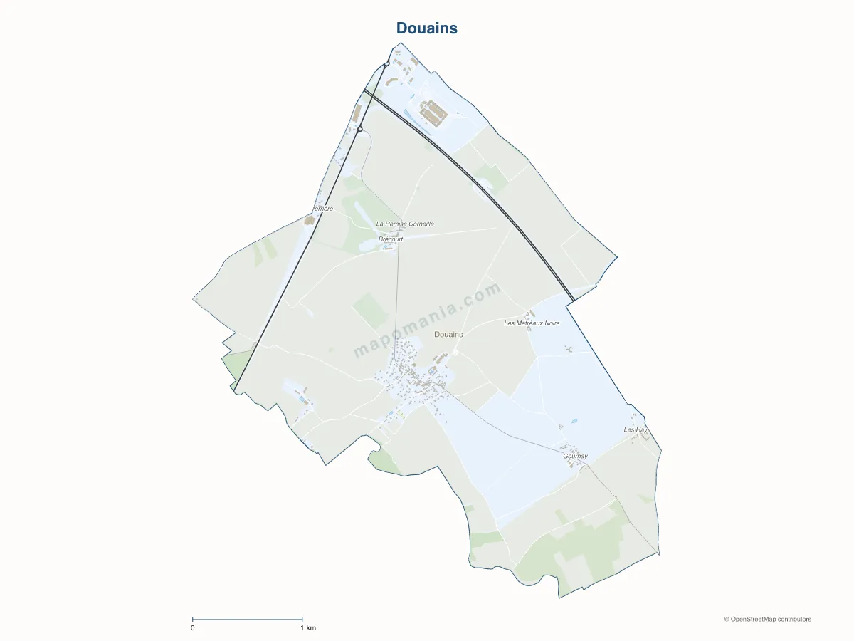 Carte de Douains à personnaliser
