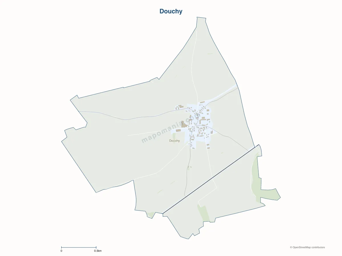 Carte de Douchy à personnaliser