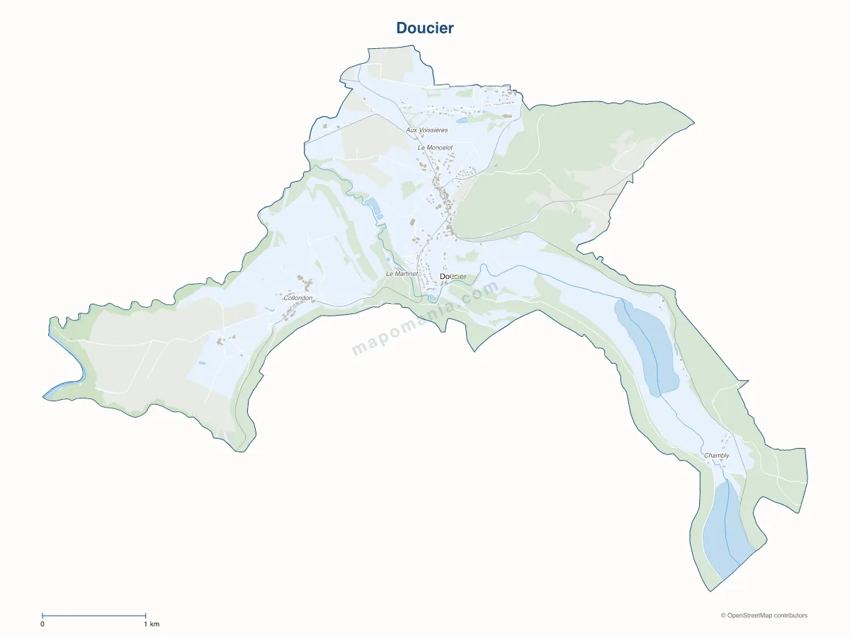 Carte de Doucier à personnaliser