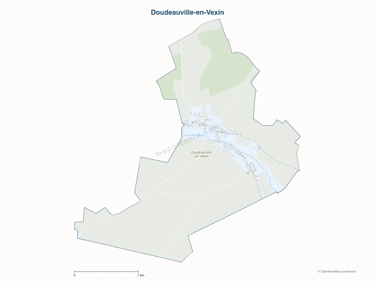 Carte de Doudeauville-en-Vexin à personnaliser