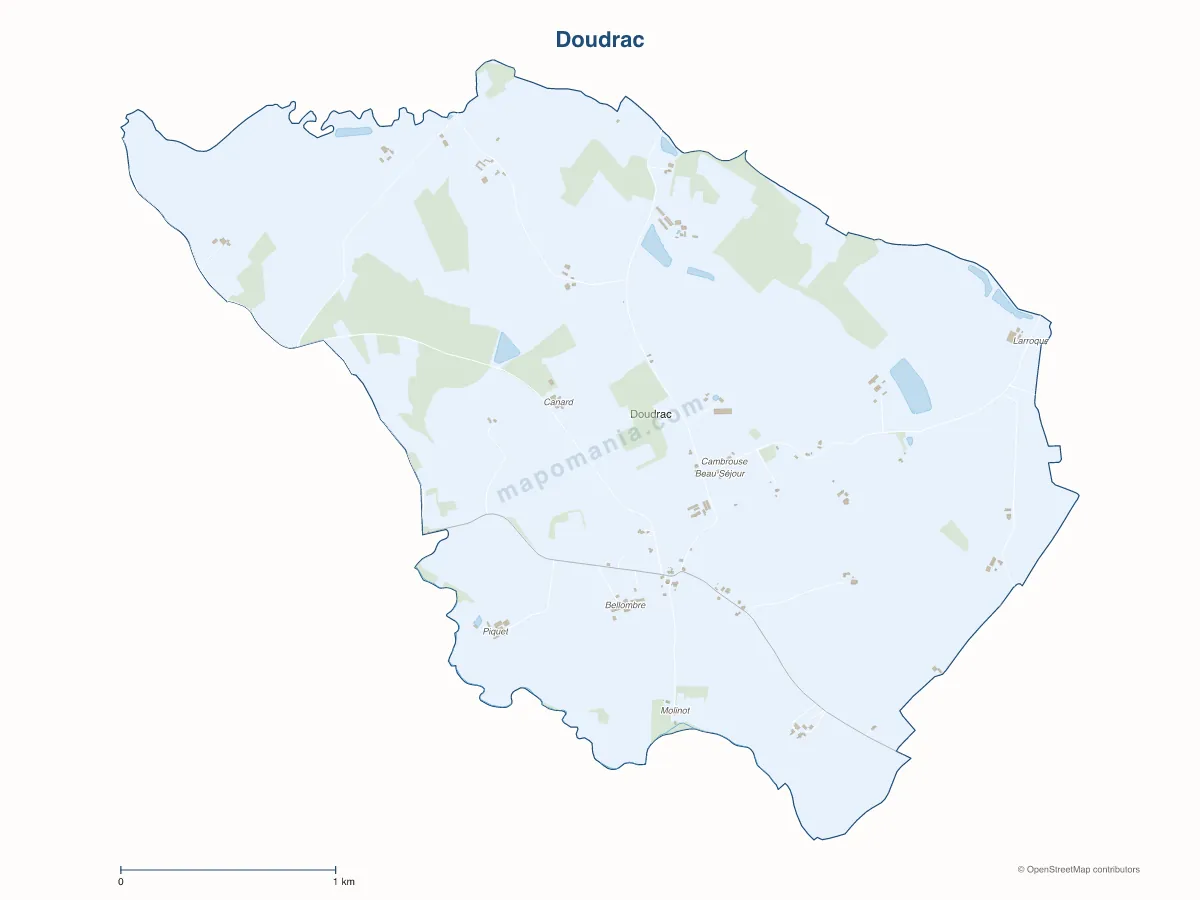 Carte de Doudrac à personnaliser