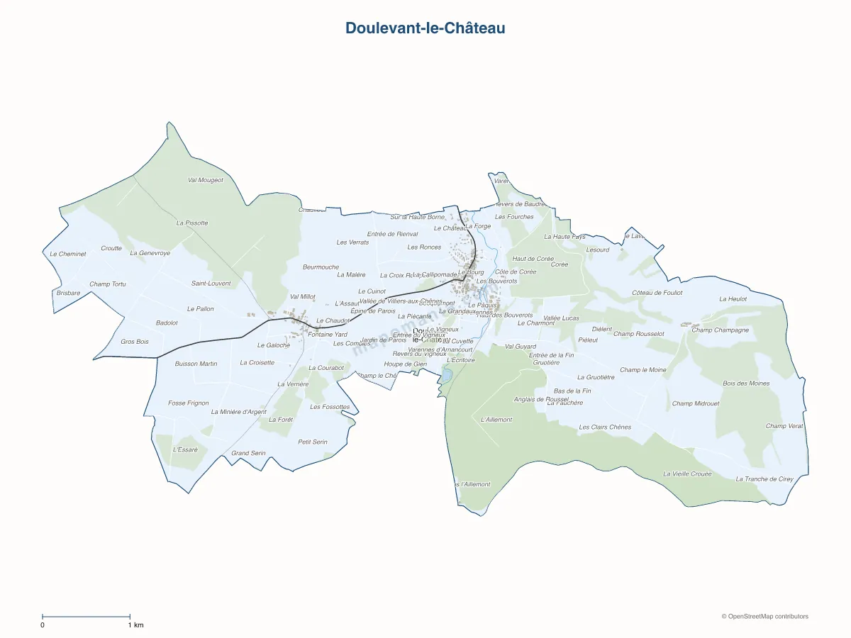 Carte de Doulevant-le-Château à personnaliser