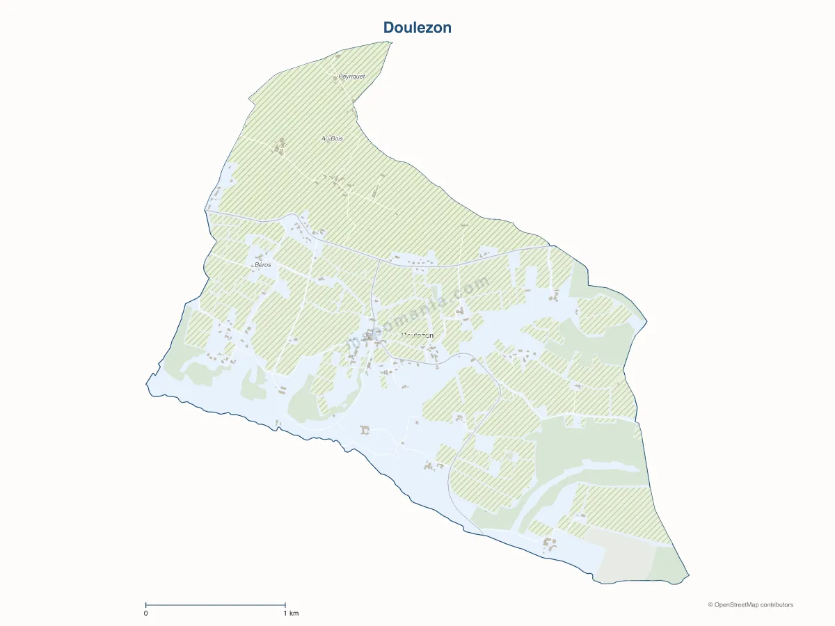 Carte de Doulezon à personnaliser