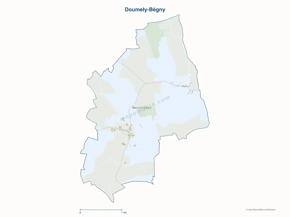 Carte de Doumely-Bégny à personnaliser