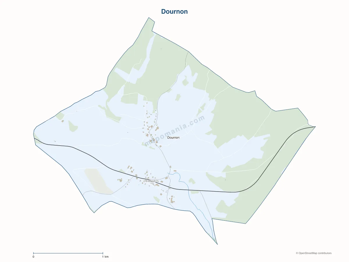 Carte de Dournon à personnaliser