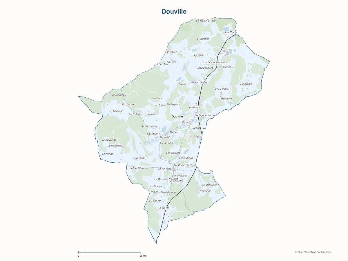 Carte de Douville à personnaliser