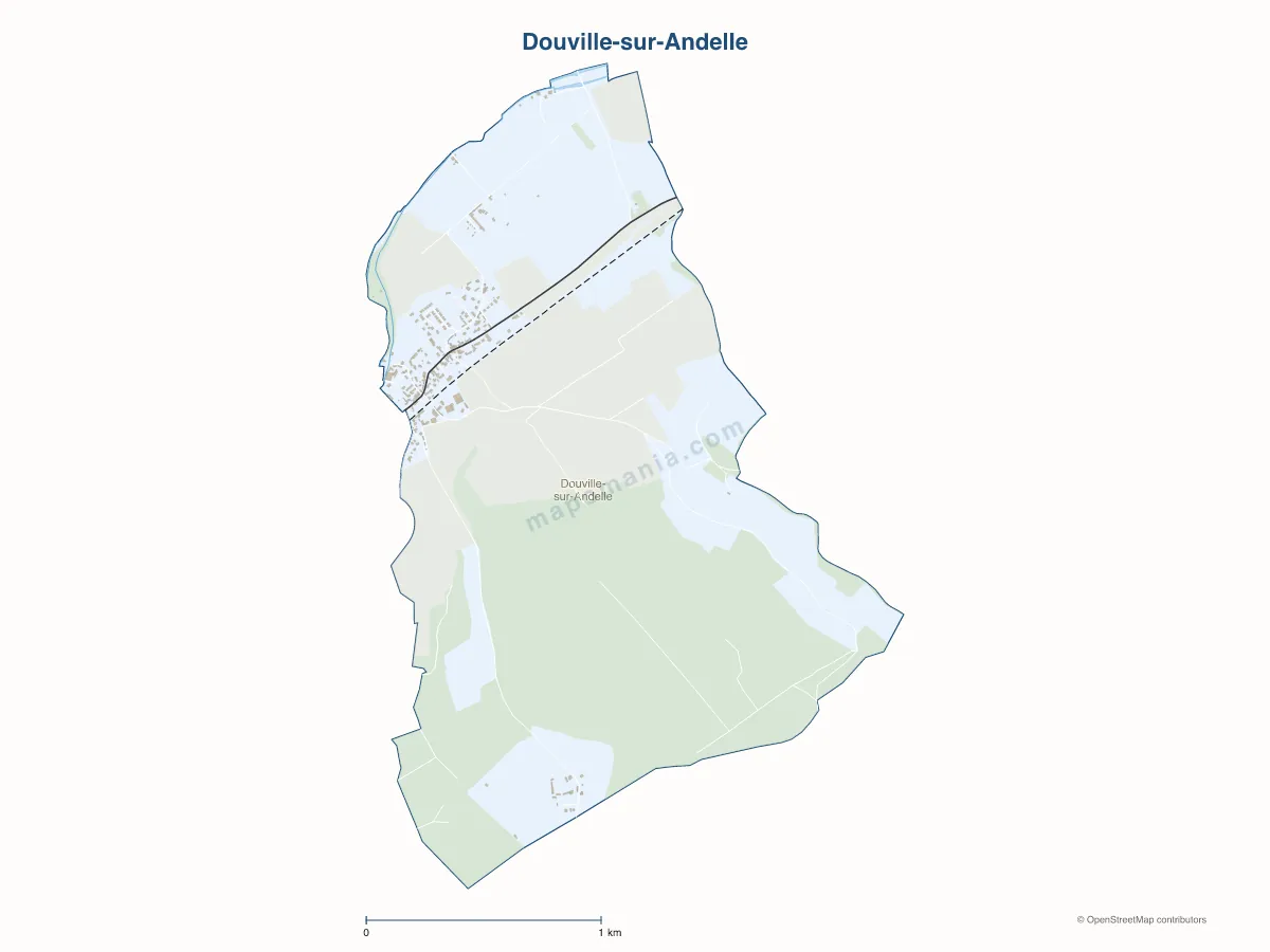 Carte de Douville-sur-Andelle à personnaliser