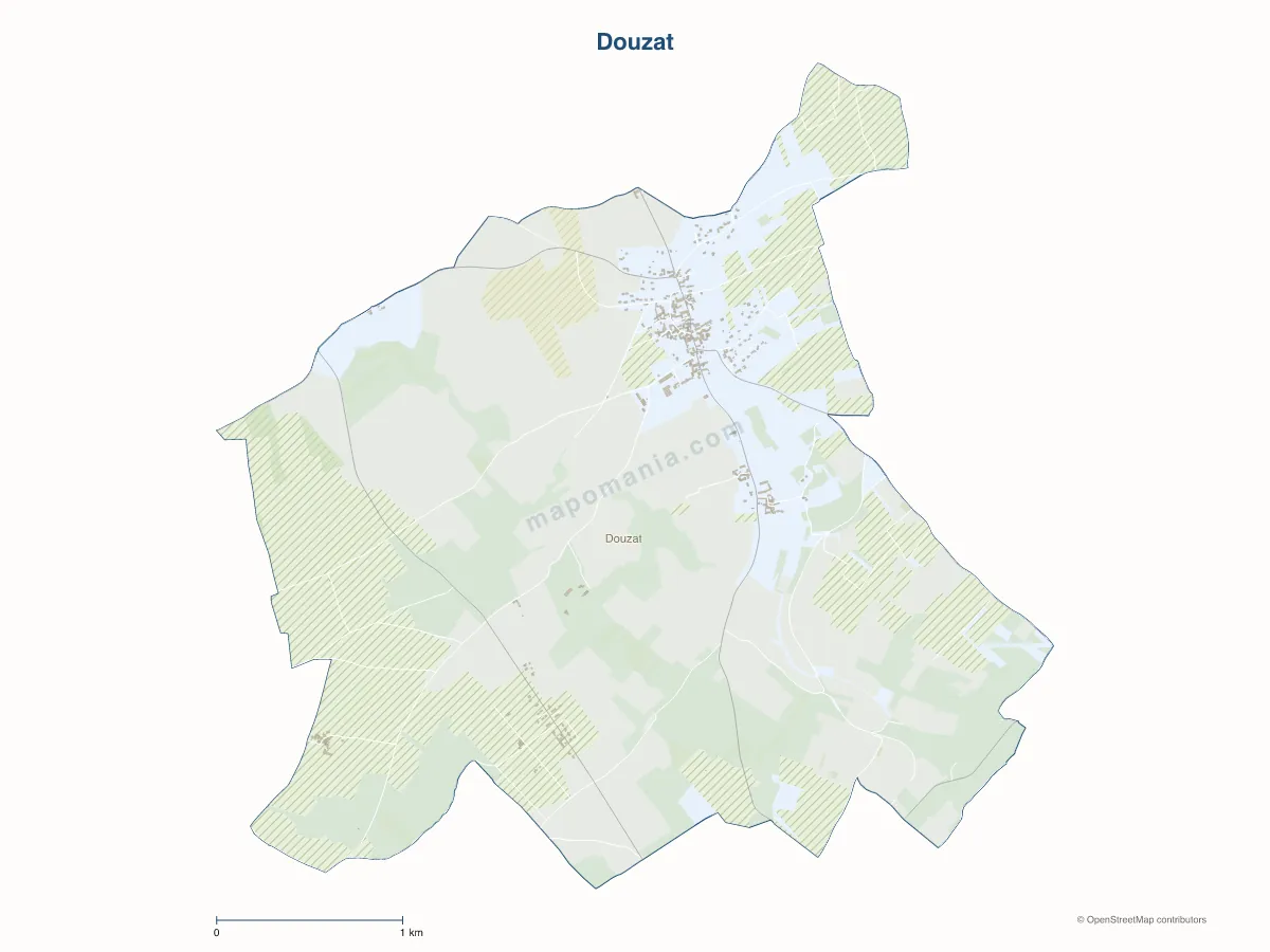 Carte de Douzat à personnaliser