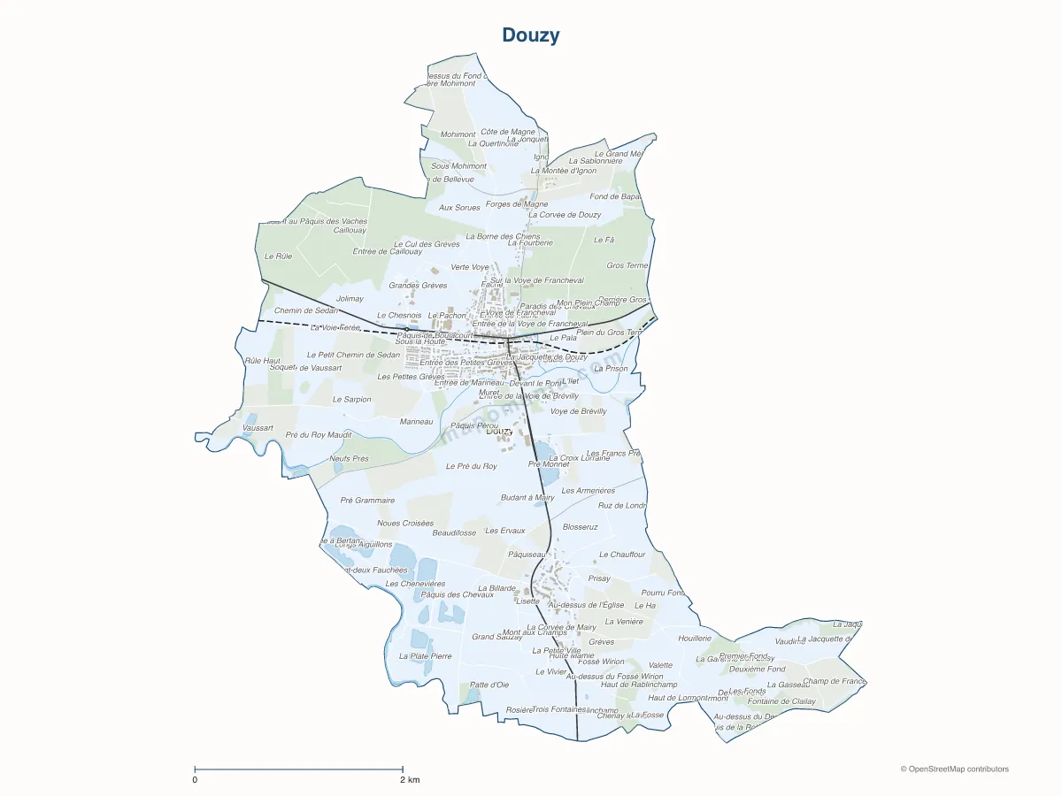 Carte de Douzy à personnaliser