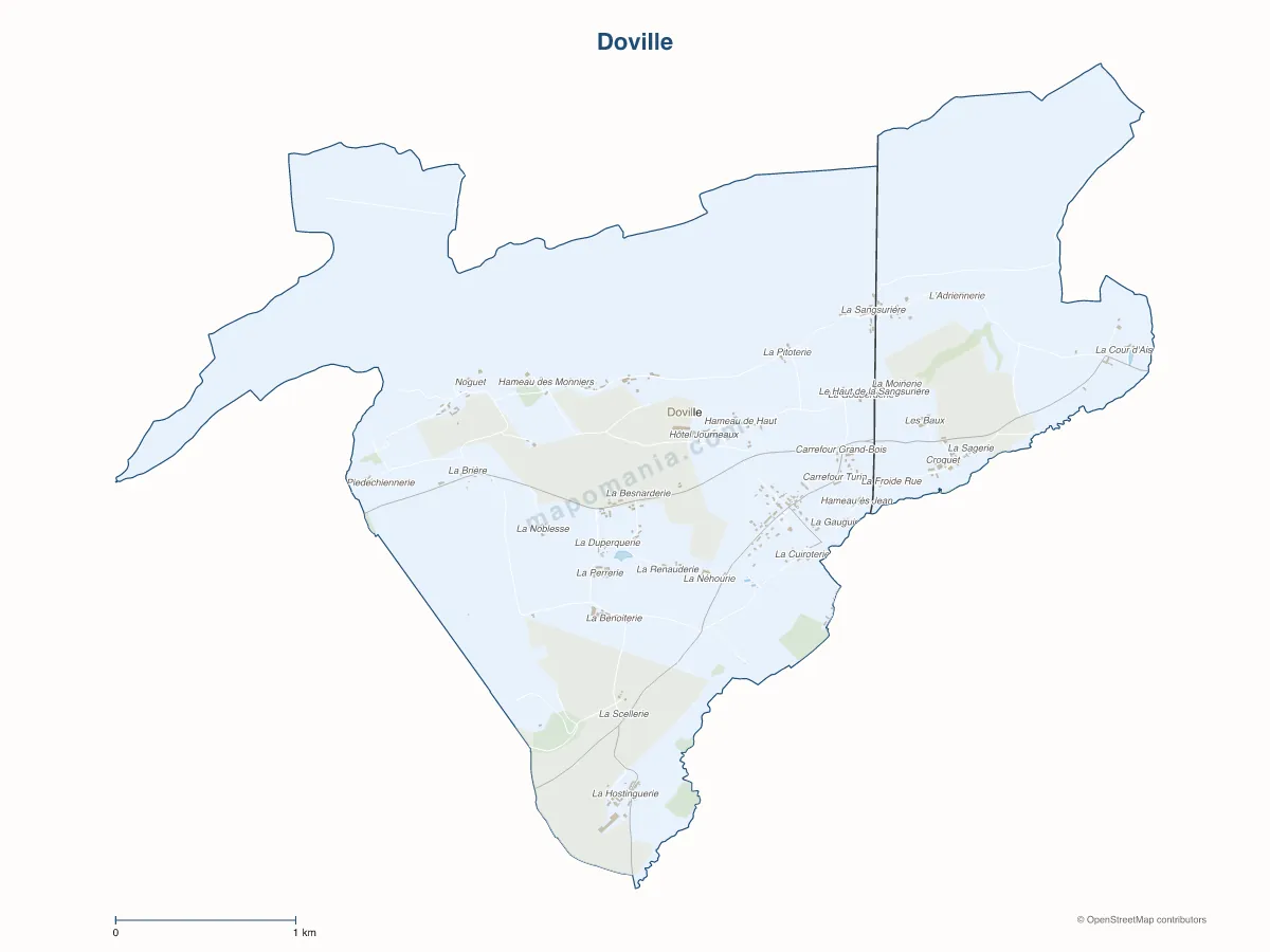 Carte de Doville à personnaliser