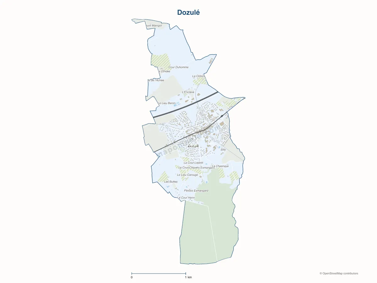 Carte de Dozulé à personnaliser