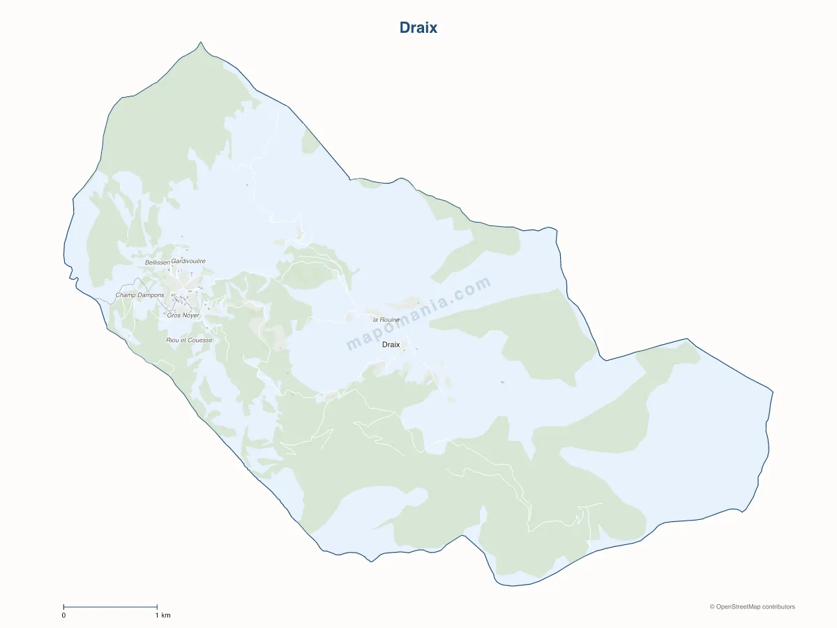 Carte de Draix à personnaliser