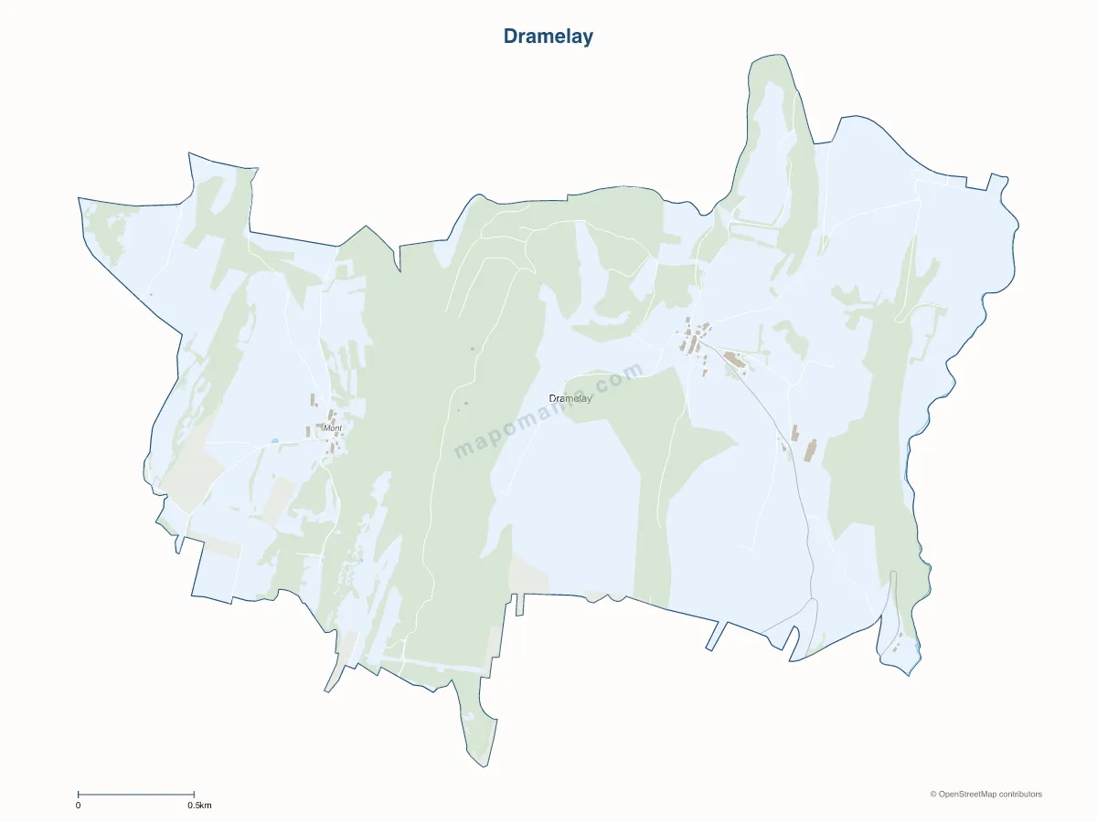 Carte de Dramelay à personnaliser