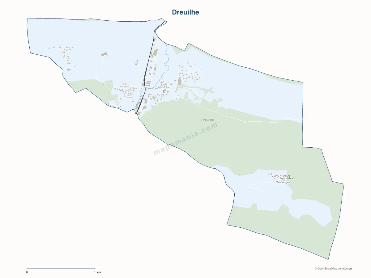 Carte de Dreuilhe à personnaliser