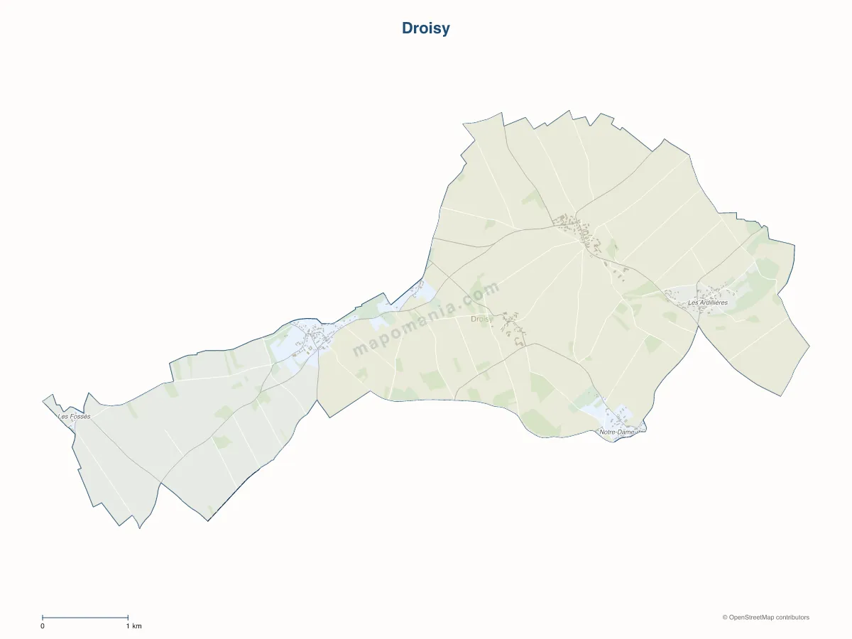 Carte de Droisy à personnaliser
