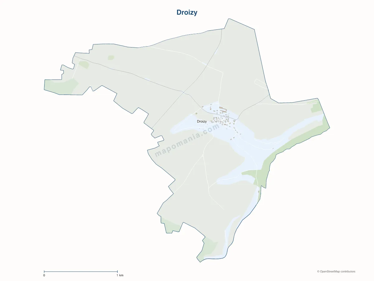 Carte de Droizy à personnaliser